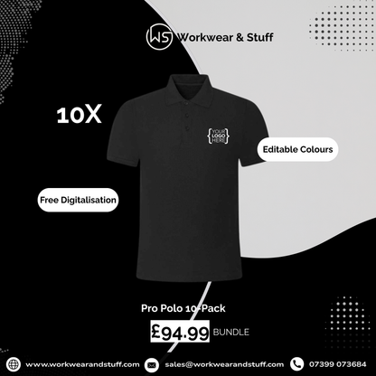 Pro Polo Bundle | 10x Premium Polos | WorkWear & Stuff