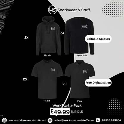 Core Workwear Kit | Hoodie & 2x Polos or T-Shirts | Workwear & Stuff